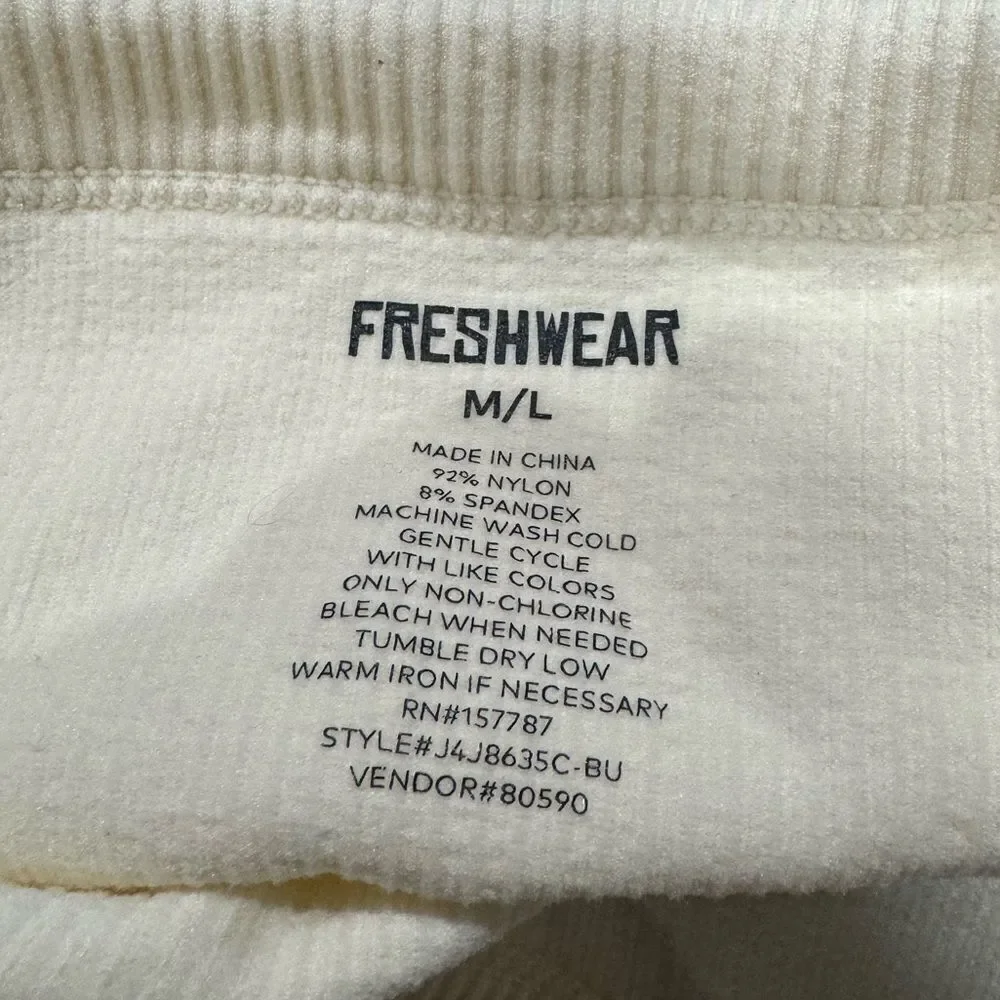 Freshwear Yellow Ribbed Tank Top Cropped Women’s Large